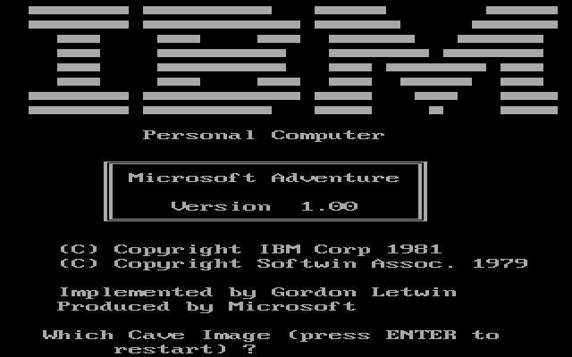 Microsoft Adventure title