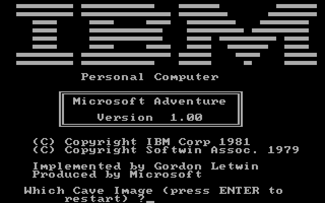 Microsoft Adventure title