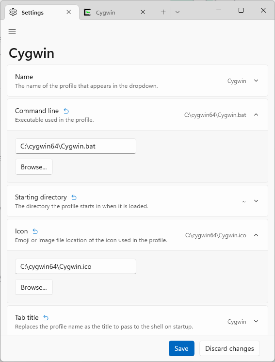 Windows Terminal profile