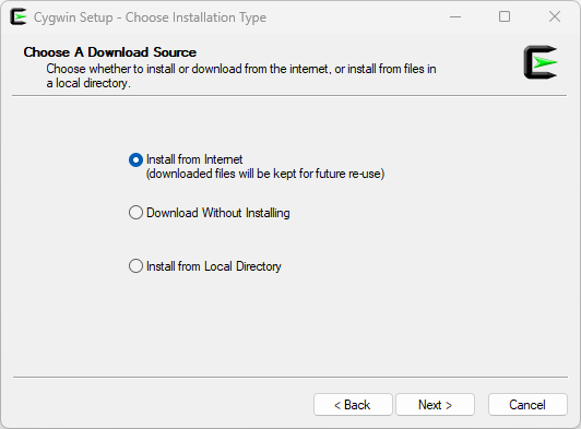 Choose a download source