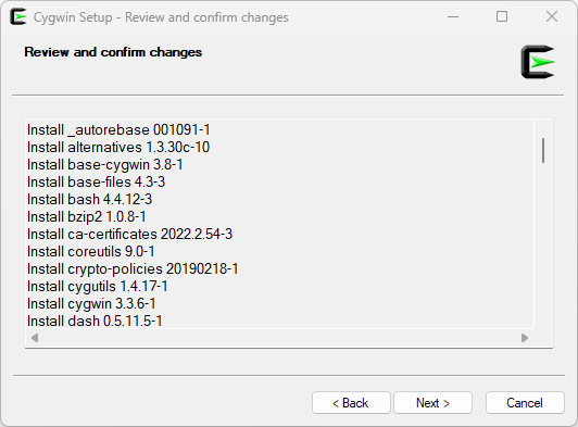 Review and confirm changes