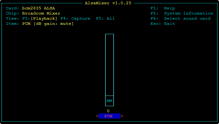 AlsaMixer v1.0.25