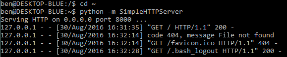 python SimpleHTTPServer