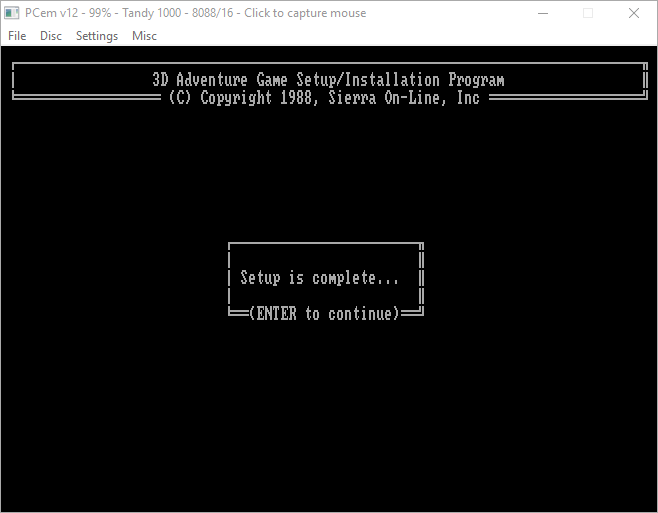 3D Adventure Game Setup is complete