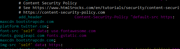 Working config example